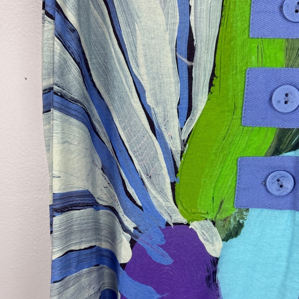 Claire Desjardins Abstract Wearable Art Sleeveless Tunic Top - Size M - Picture 8 of 14